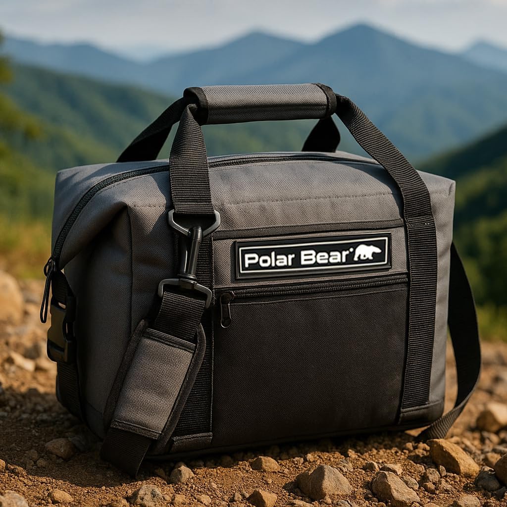 Polar Bear Coolers - Original Nylon Soft Cooler Bag - Insulated Leak Proof Beach Cooler Bag, Small Thermal Bags for Travel - Heavy Duty & Portable - Sweat Proof Picnic Carrier