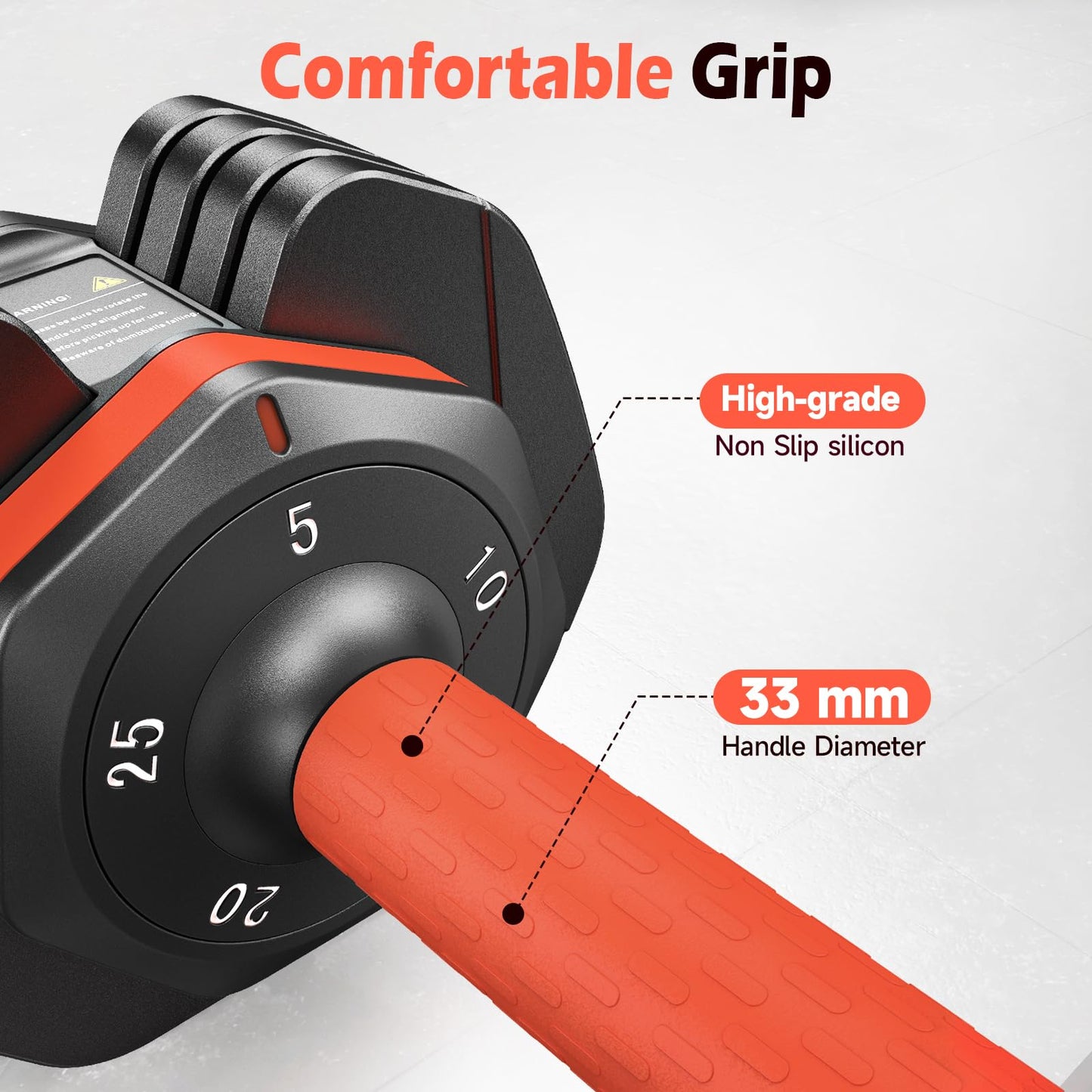 25LB Adjustable Dumbbells Set, 5LB to 25LB Dumbbell Pair,15LB to 55LB Weight Set of 2, Home Gym 25lbs/50lbs, Anti-Slip Handle for Exercise Equipment
