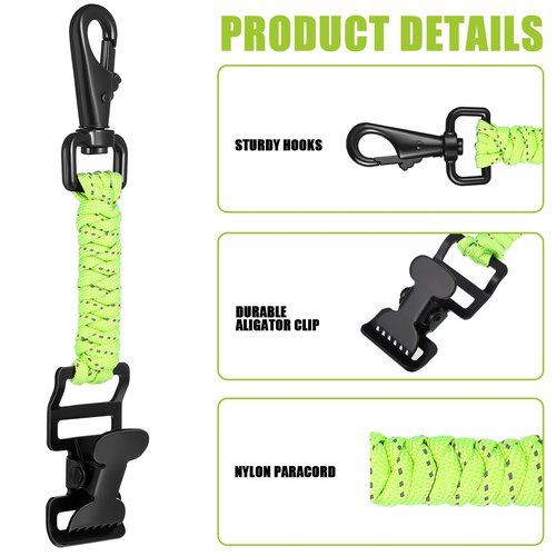 Ribbonlic 4 Pcs Tactical Glove Clip Holder Work Glove Holders Work Glove Clips Glove Strap for Tactical Backpack Tool Belt(Fluorescent Green)