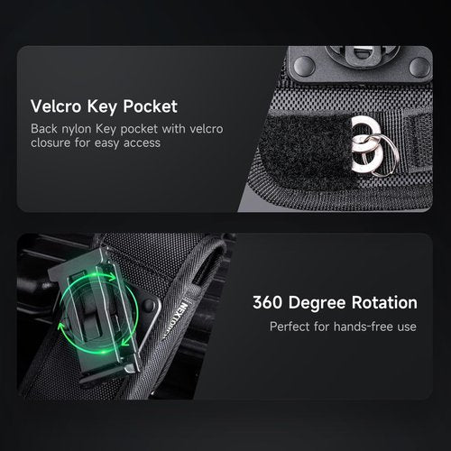 NEXTORCH Tactical Handcuff Pouch Holster Heavy Duty Nylon Case with Belt Clip for Chain Handcuffs and Hinged Handcuffs, Clip on Hand Cuffs Holster Belt Clamp V22 for 1.49-1.96 inch Belt
