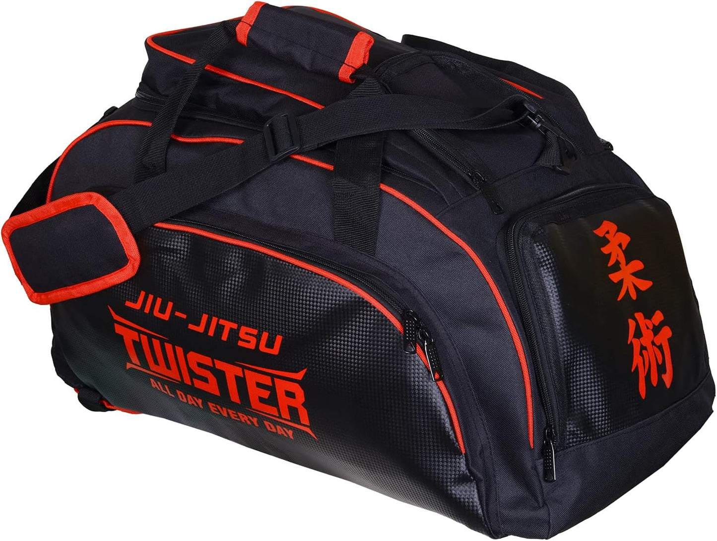 Twister Jiu Jitsu Duffle Bag (Black/Red, Jiu Jitsu Bag)