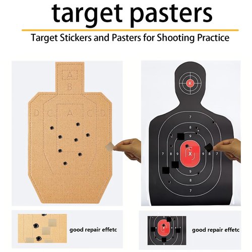 Chardime Target Pasters 1 Inch 2 Rolls 2000 Pieces-Target Stickers for Shooting Range,Target Pasters for Shooting(White)