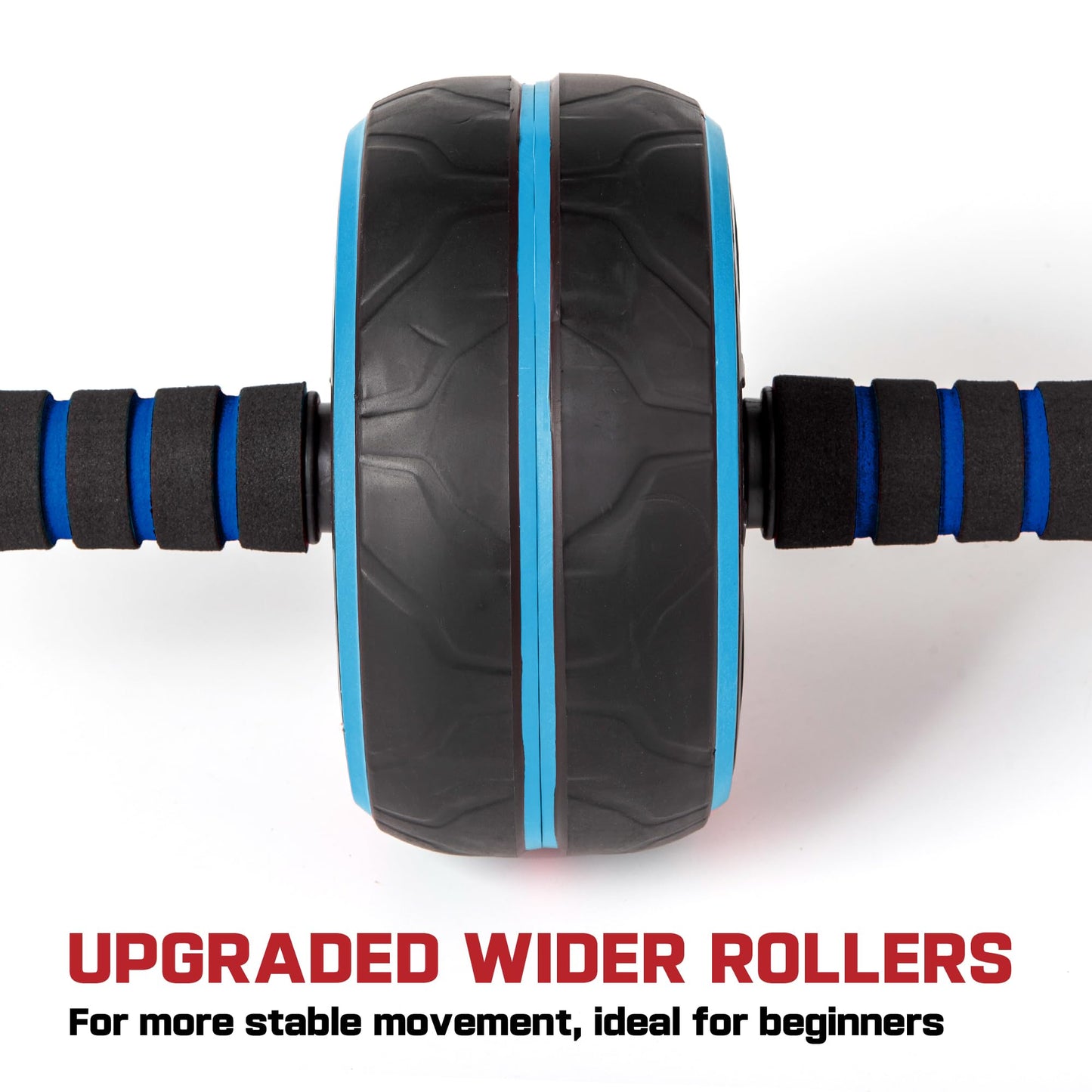 Ab Roller Wheel,Ab Workout Equipment,Home Gym Equipment for Abdominal & Core Strength Training,Wider Ab Machine with Knee Pad Accessories,No Noise Ab Wheel for Men & Women Abdominal(Bule)