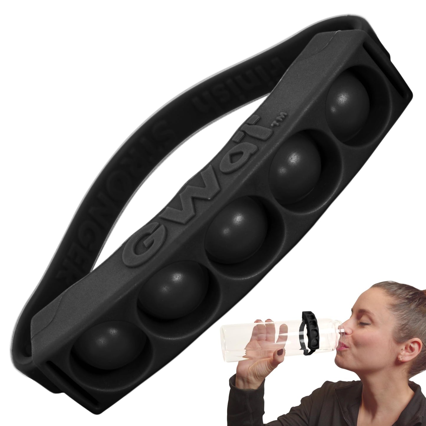 GWaT - Hydration Tracker for Water Bottles, Helps You Drink More (Midnight)