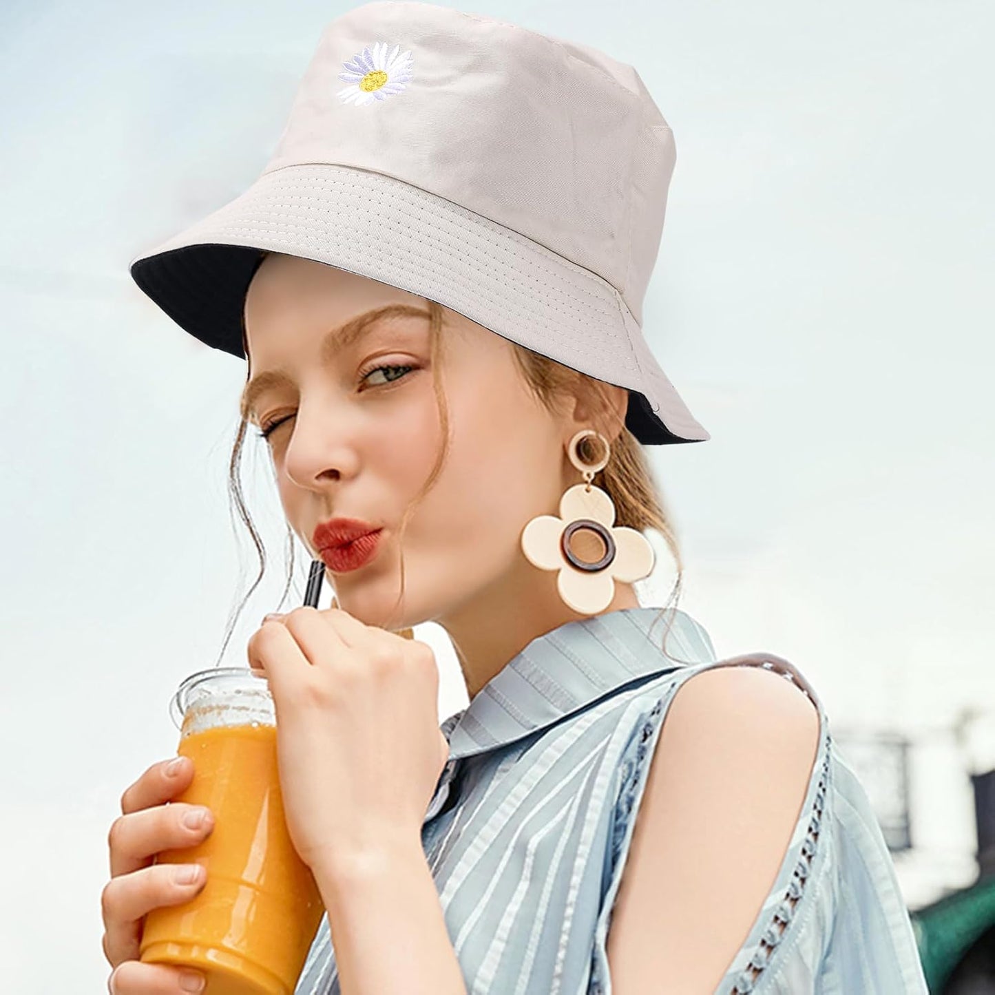 Reversible Cotton Sun Hat for Women | Summer Travel & Beach Fishing Cap