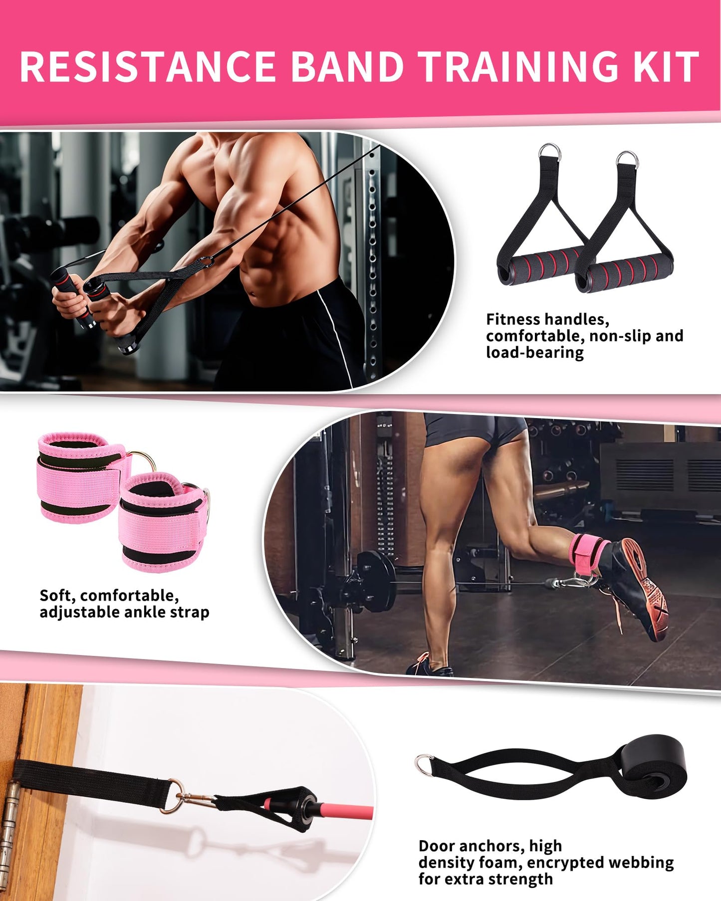 LAKXSF Pull Up Assistance Bands - Exercise Bands, Resistance Bands for Working Out, Physical Therapy, Body Stretching, and Strength Training, Pull Up Bands for Men and Women