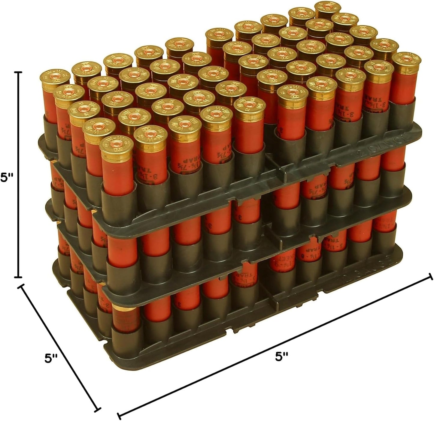 MTM ST-12-40 - Shotshell Trays 50 Round 12 Gauge fits SF & SD & S-100, USA Made, Black