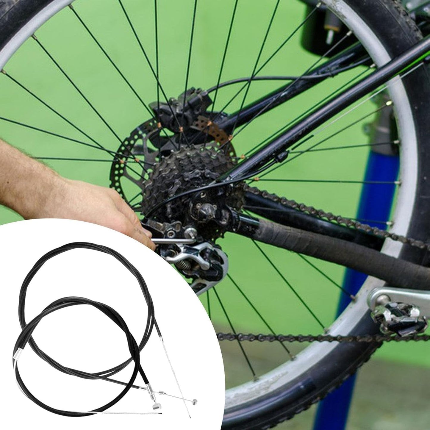 1 Pair Black Bike Brake Cable,Bike Brake Wire Set,Front and Rear Brake Cable for Road Bike and Common Bike,Bike Brake Cables and Housing,Brake Parts
