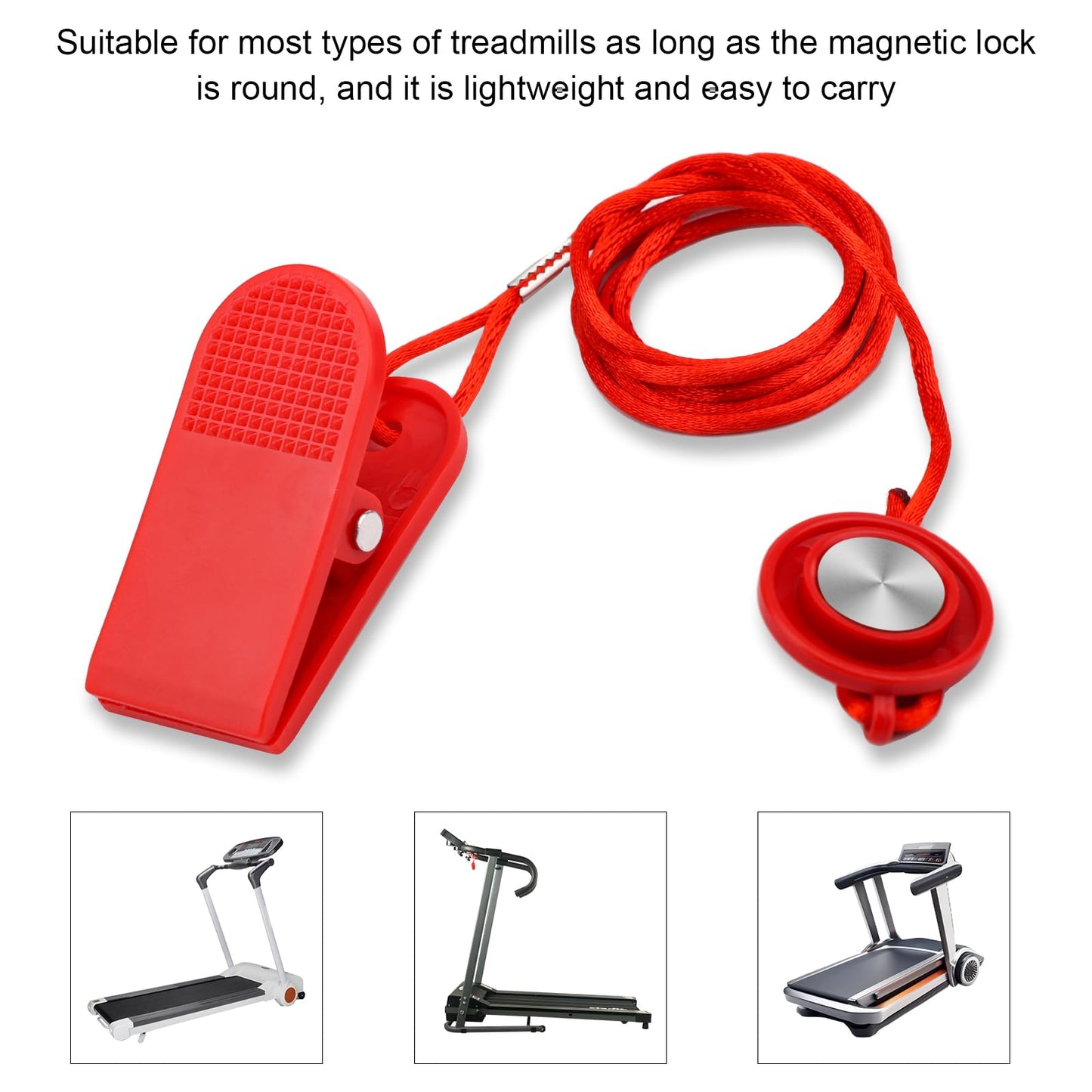 2pcs Universal Treadmill Magnet Safety Key, Magnetic Safety Switch Round Treadmill Safety Key Replacement for Most Treadmills Running Machines