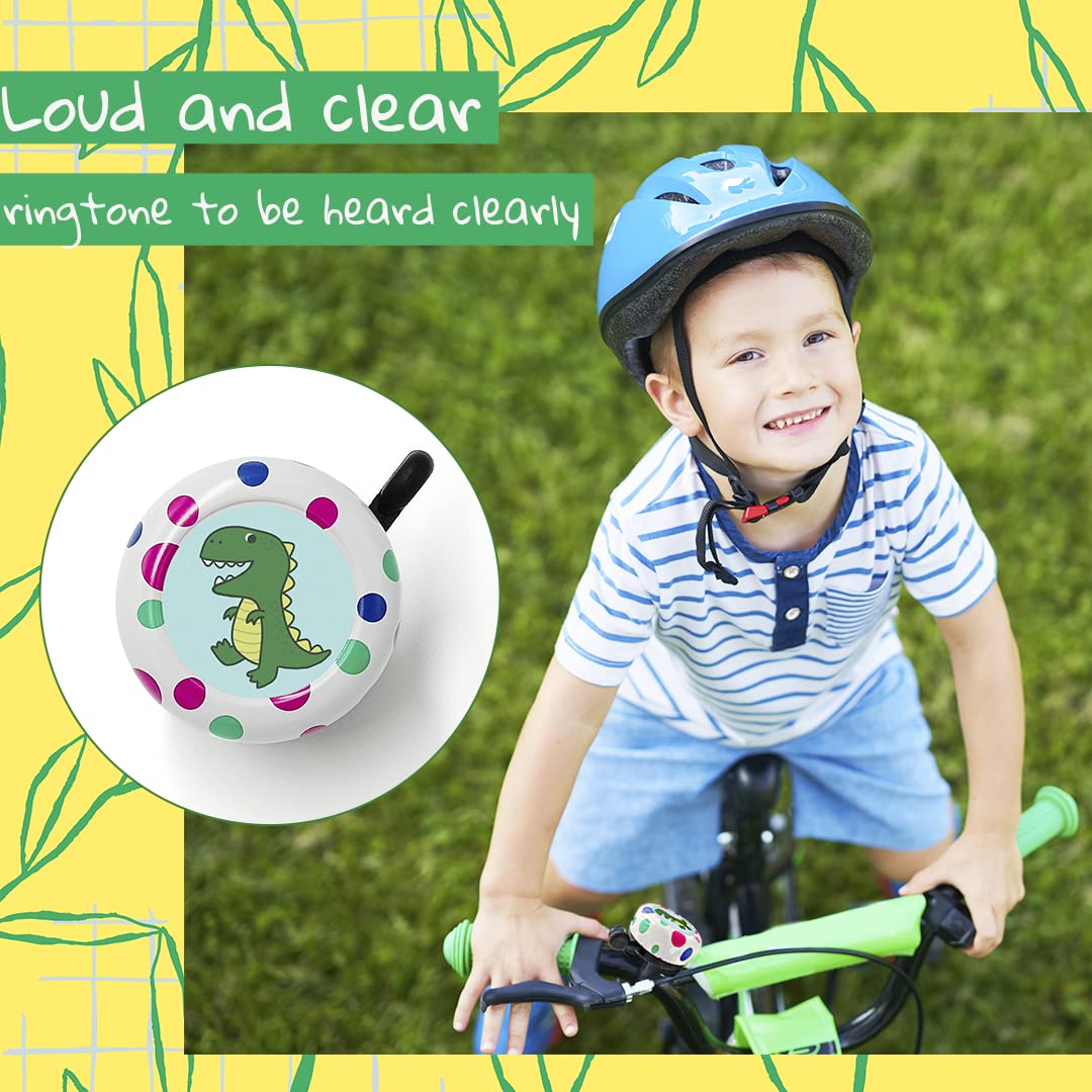 ONIPAX Bike Bell Loud Sound Colorful Animals Cartoon Adorable Kid Girl Boy Cycling Ring