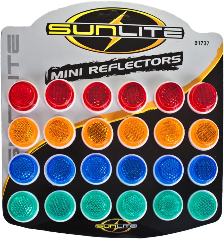Sunlite Carded 1" Reflectors, Card of 24