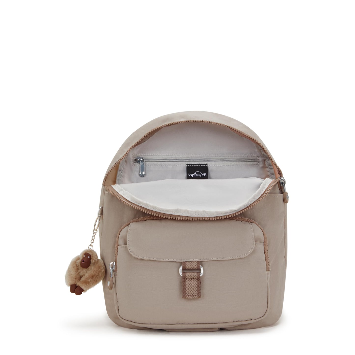 Kipling Women's Queenie Backpack, Adjustable Backpack Straps, Monkey Keychain, Key Clasp, Top Carry Handle