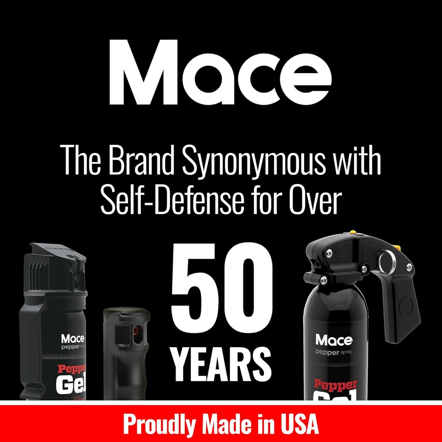 Mace Magnum 3, Magnum 4, or Magnum 9 Pepper Gel Spray, Up to 25 Feet Range, No Wind Blowback, Pepper Spray Gel for Women & Men