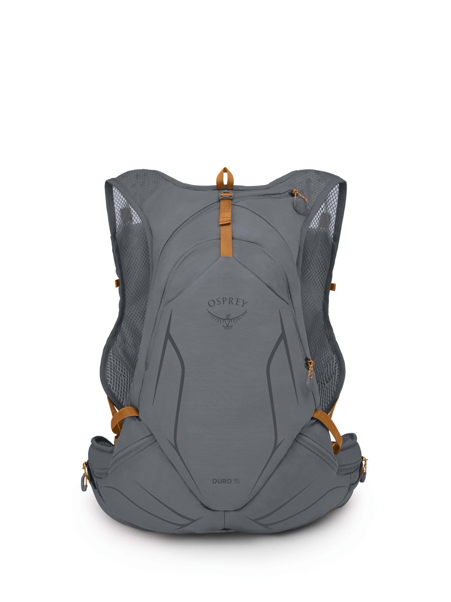 Osprey Duro 15L Men's Running Hydration Vest with Hydraulics Reservoir, Phantom Grey/Toffee Orange, Large/X-Large