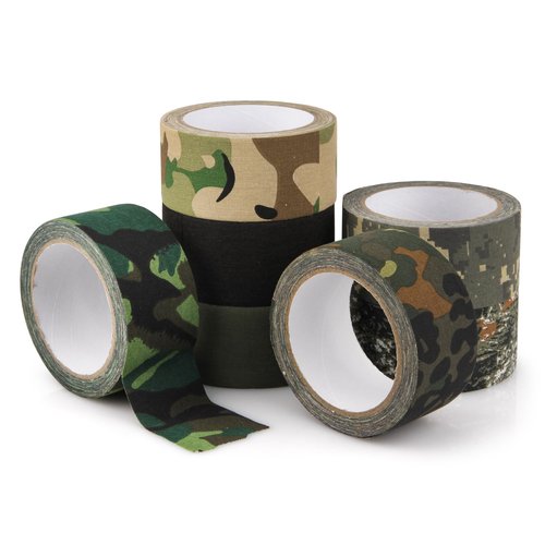 Volein 1 Roll Camo Tape No Residue,Camouflage Duct Stealth Tape,Waterproof Camo Cloth Tape 1.97"×32.8ft for Outdoor Hunting Camping(Maple Leaf Camo)