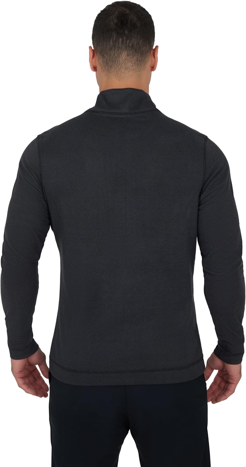 90 Degree By Reflex Soft Half Zip Pullover Long Sleeve Workout Running Shirt for Men