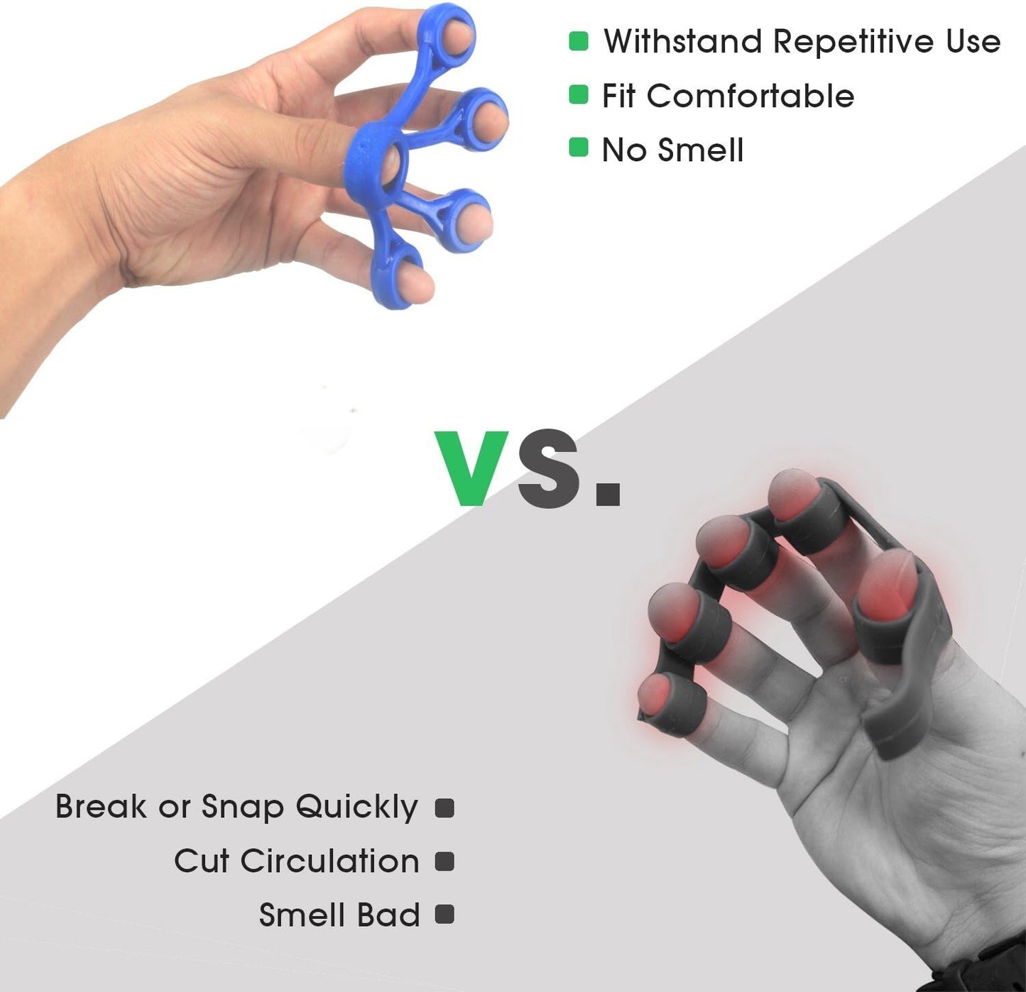 Finger Stretcher Hand Resistance Bands Hand Extensor Exerciser Finger Grip Strengthener Strength Trainer Gripper set for Arthritis Carpal Tunnel Exercise Guitar and Rock Climbing 3 pack(Extensor)