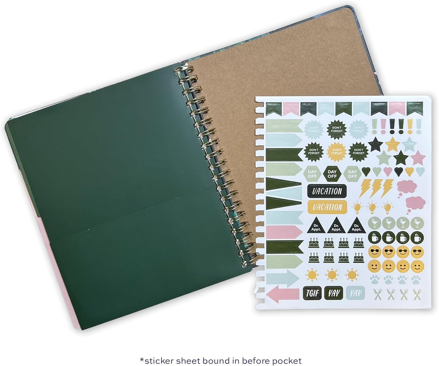 High Note Hardcover Academic Planner 2025-2026, Garden Bee, 9" x 10" 272 Pages, Daily Weekly Monthly Planner 2025-2026 August to December, Back to School Calendar Book for Teachers and Students