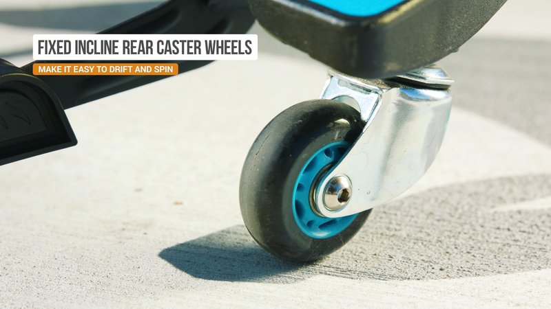 Razor PowerWing Caster Scooter for Kids Ages 6+ - Dual Inclined Casters for Drifting and Spinning, For Riders up to 143 lbs