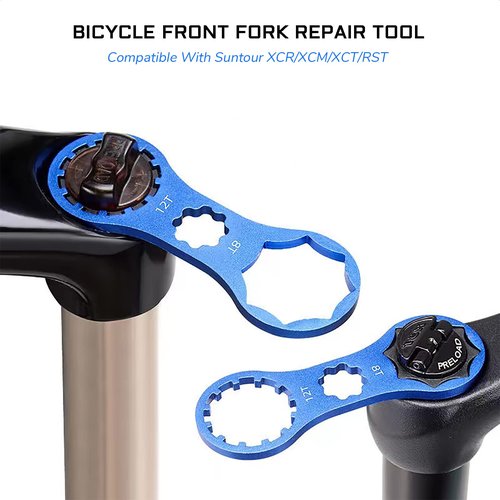 KIEVODE Bike Front Fork Repair Tool for SR Suntour XCR/XCM/XCT/RST Suspension Forks Cap Removal and Installation Wrench Spanner for Mountain Road Bicycle MTB