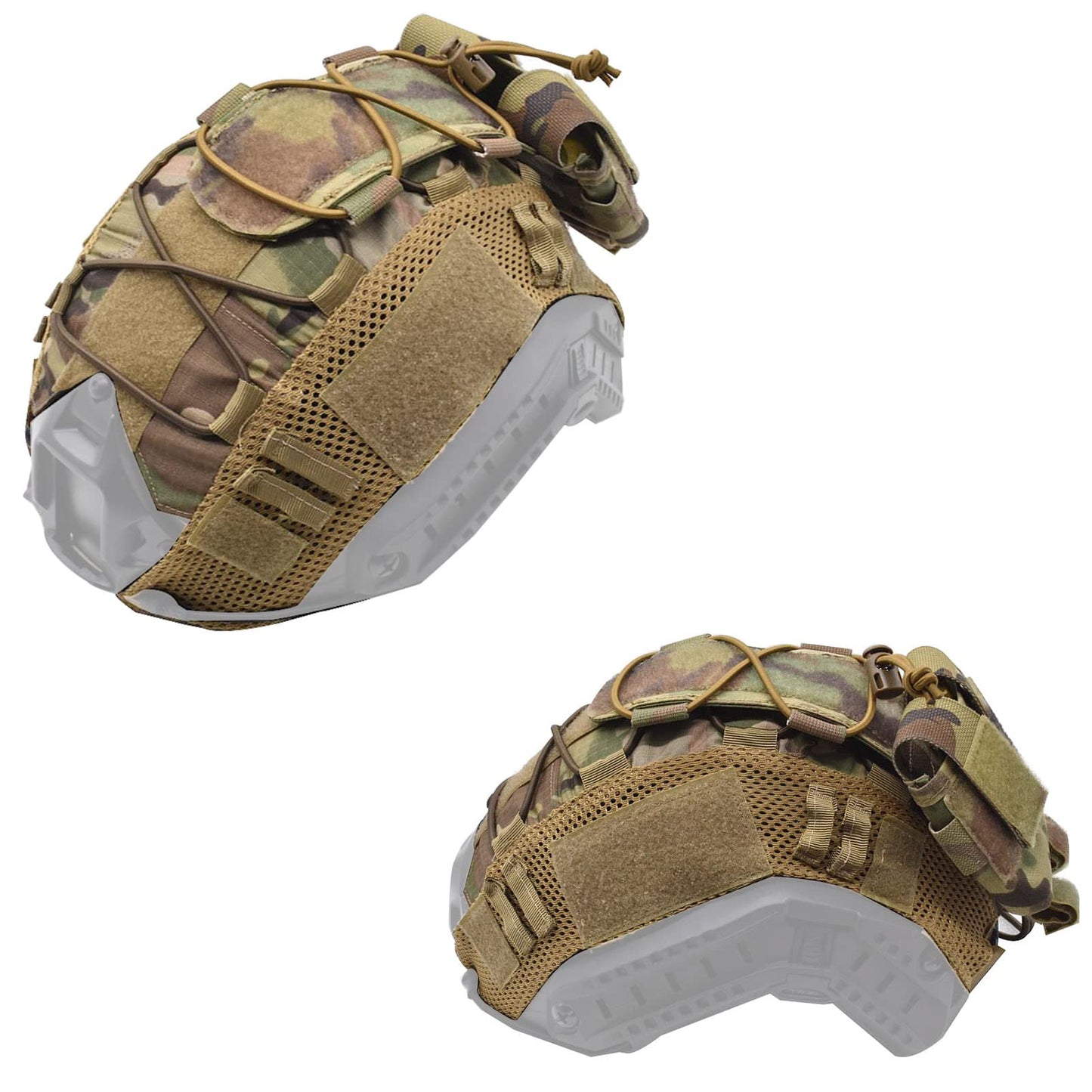Tactical Fast Helmet Cover and Battery Pouch Counterweight Pouch Fit Size M/L Fast PJ BJ MH Helmet (CP)
