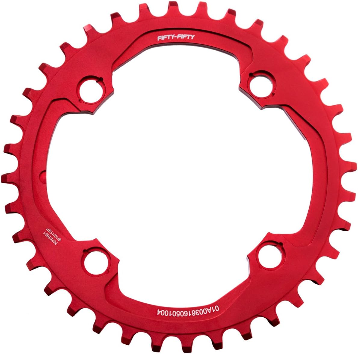 FIFTY-FIFTY Round 104BCD Chainring, 30T 32T 34T 36T Narrow Wide Mountain Bike Chainring, Single Chainring for 9/10/11-Speed with 4 Alloy Chainring Bolts for MTB