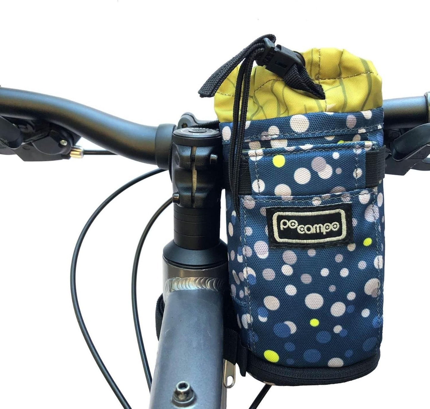 Po Campo Bags Bike Accessories – Willis Stem Bag – Bicycle Stem Pouch for Bike Handlebar Bag – Drawstring Feed Bag for Cycling and Bikepacking (Meadow)