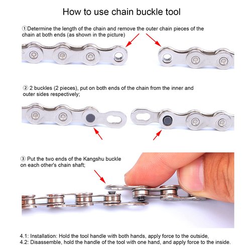 Bike Link Plier, Bike Link Opener Closer Plier Mini Bicycle Master Chain Removal Tool with Hook for MTB Road Chain Cleaning and Maintenance