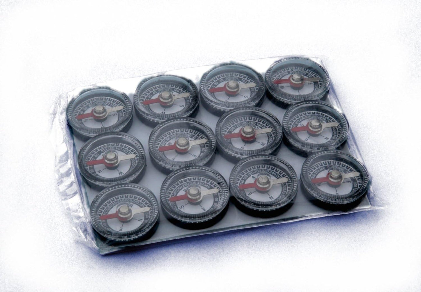 Stanley London Dozen 20 mm (0.79 inches) Diameter Small Inexpensive Air-damped Magnetic Plastic Compasses - Great for Survival Kits, Projects, or Hobbies