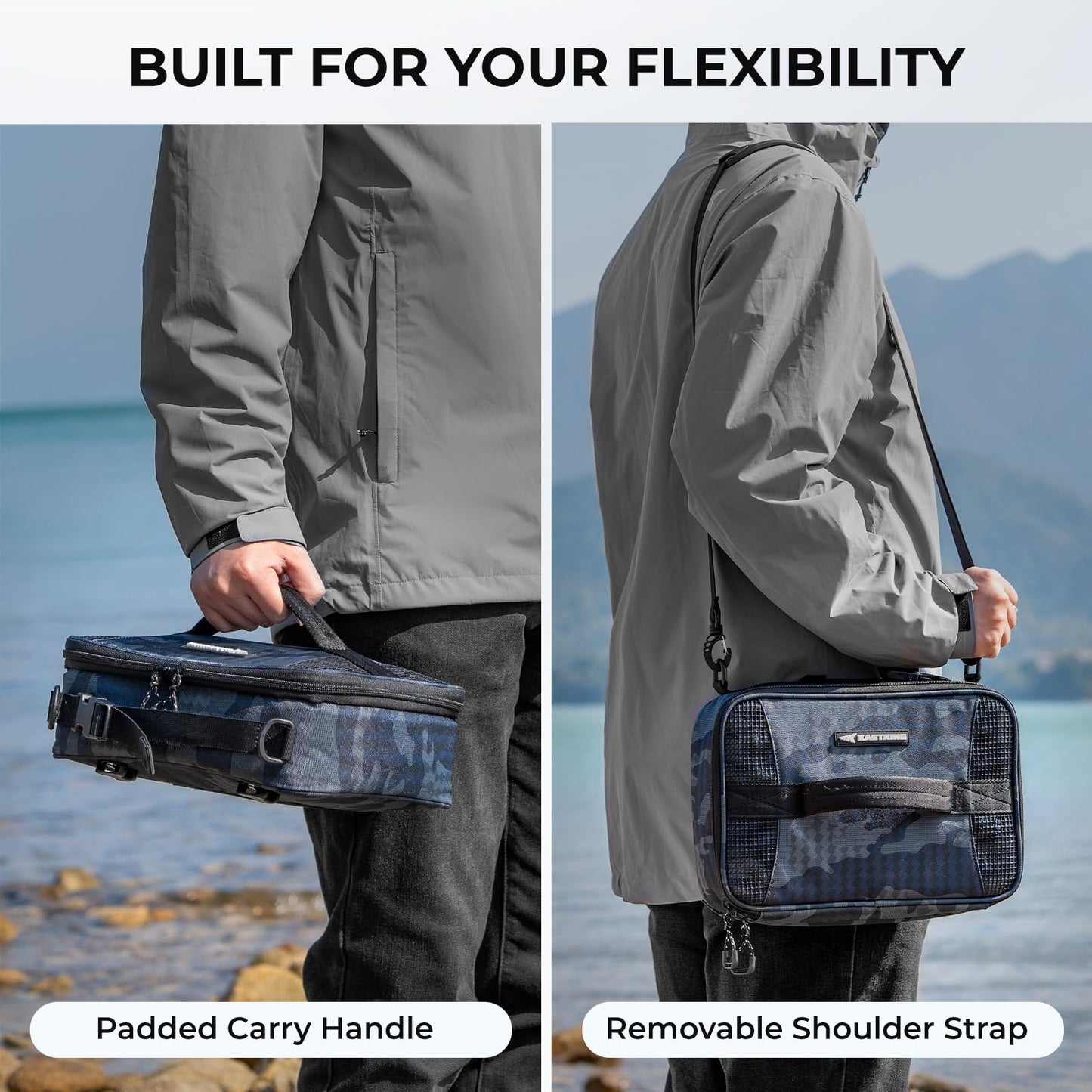 KastKing BaitSpace Insulated Fishing Lunch Bag, Holds Up to 6 Drinks or Lunch, Portable Cooler Bag for Boat, Kayak, Ice Fishing, Pier, Bank, Dock, Keeps Food & Drinks Hot or Cold for Hours