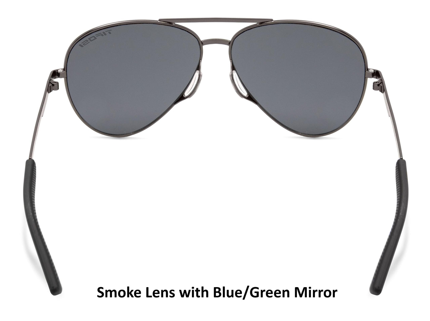 Tifosi Optics Shwae Aviator Sunglasses (Graphite, Smoke Green)