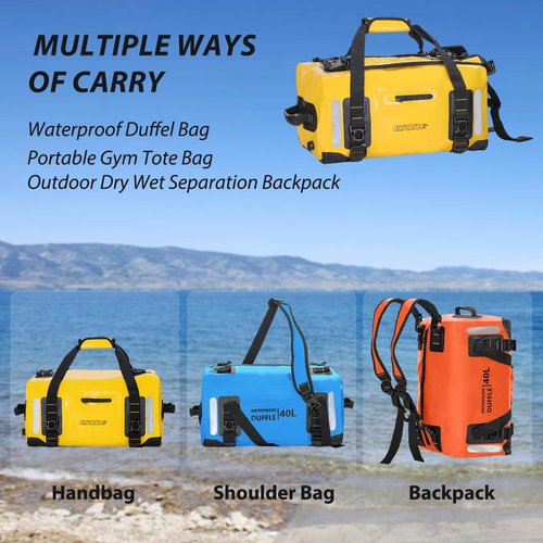 ESONE Dry Bags Waterproof Backpack for Men/Women Dry Bags for Kayaking Waterproof Backpack for Travel Dry Bag Backpack Waterproof Duffel Bag Applicable Boating Camping Paddle Board Surfing(40L)