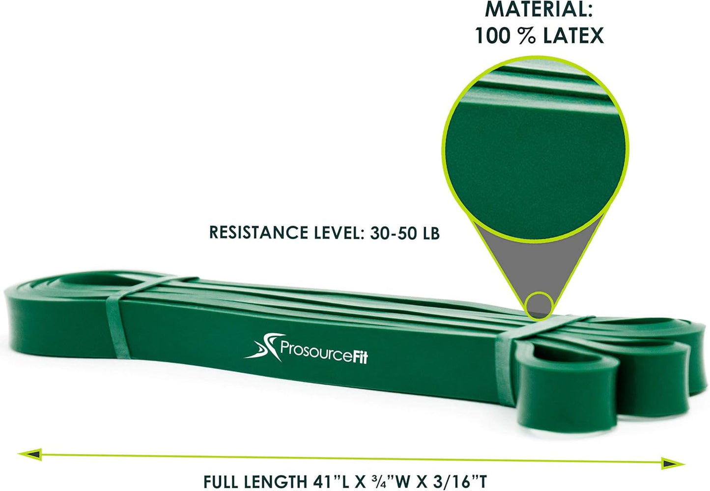 ProsourceFit Xfit Power Resistance Bands, Heavy Duty 41” Long for Cross-Training, Assisted Pull-Ups, Powerlifting, Mobility, Full Body Workouts and Stretching