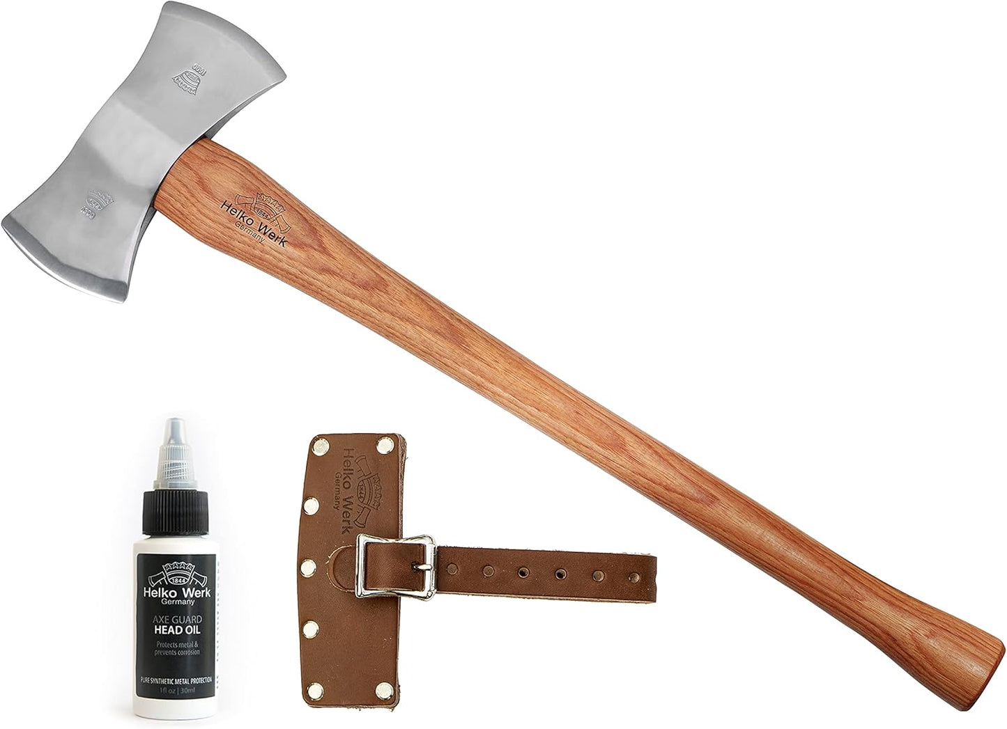 1844 Helko Werk Germany Classic Journeyman Pack Axe - Made in Germany Lightweight and Compact Backpacking Axe and Bushcraft Axe for Camping - Head 1.5 lbs, Handle 20 in. (Journeyman) #11441