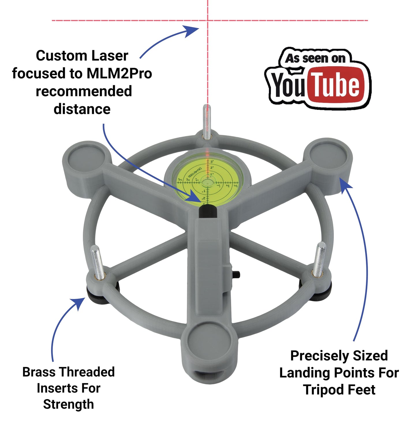Laser Alignment and Leveling Stand Compatible with Rapsodo MLM2PRO - V2 Heat Proof Design