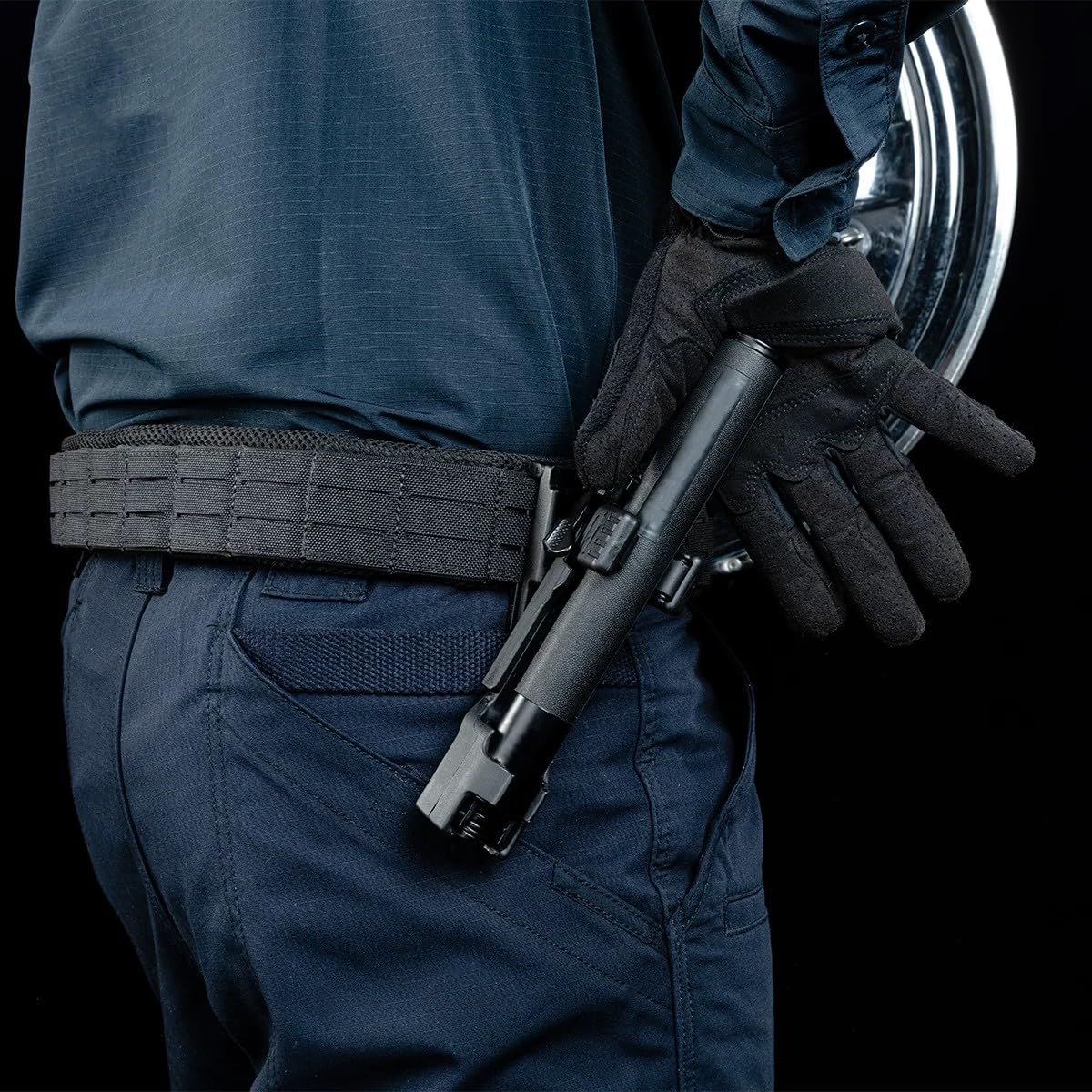 TACNEX Quick Release Baton Holder w/Duty Belt Clip Rotatable Police Baton Holster 16"-21"-26" Telescopic Baton Carrier ASP Baton Carry Case Expandable Baton Flashlight Support Stand for LE Security