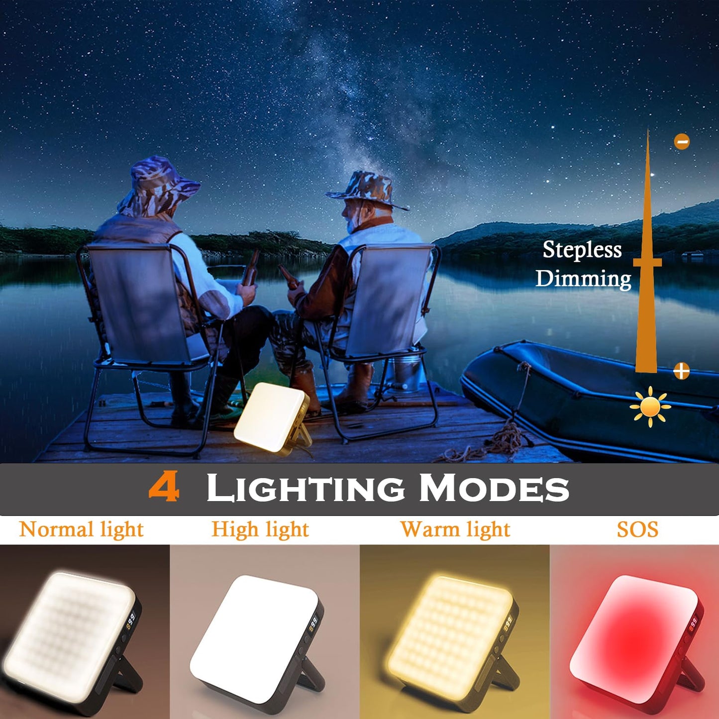 LED Camping Lantern Rechargeable,1000LM, 4 Light Modes,Waterproof,Portable Lanternwith Magnetic Base,13500mAh Emergency Light for Hurricane, Power Outages, Home, Hiking, Water-Resistant