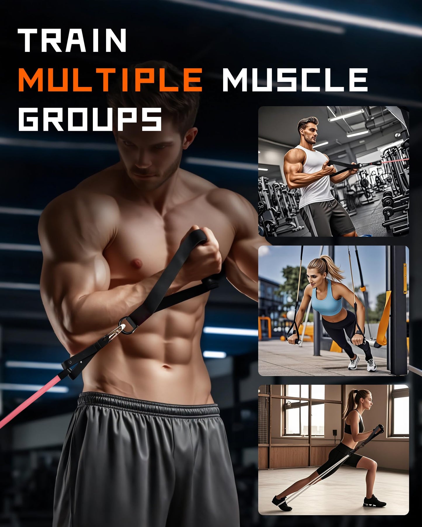 LAKXSF Pull Up Assistance Bands - Exercise Bands, Resistance Bands for Working Out, Physical Therapy, Body Stretching, and Strength Training, Pull Up Bands for Men and Women