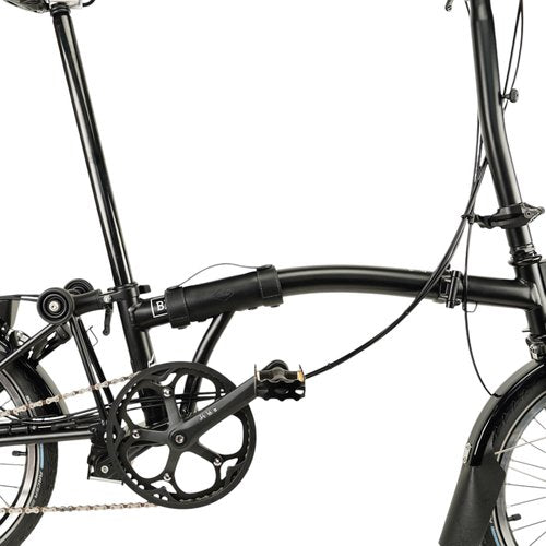 Leather Carry Handle for Brompton bicycle - Full grain leather, handle for carrying Brompton folding bike (Black)