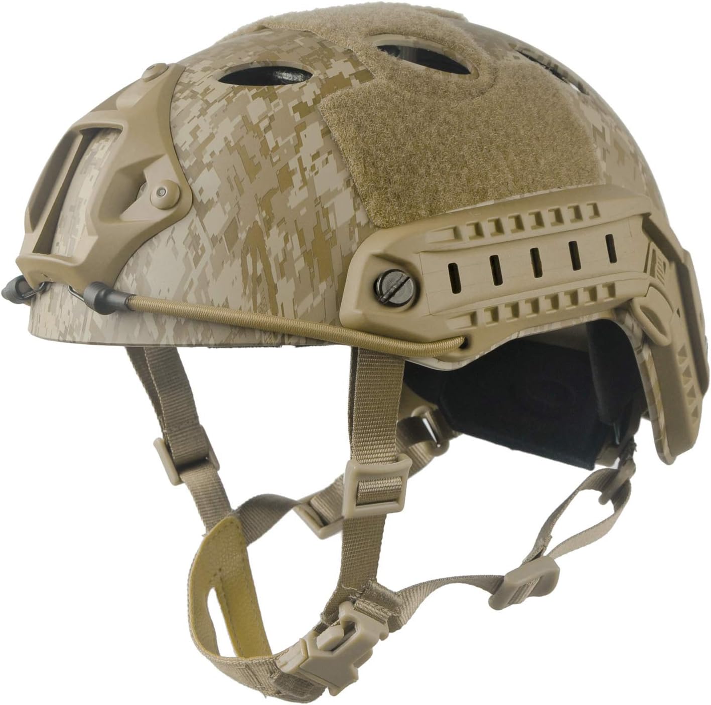 LOOGU Fast BJ Base Jump Tactical Helmet for Airsoft with 12-in-1 Headwear