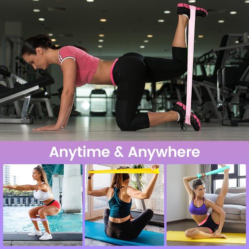 WIKDAY Pull Up Resistance Band Set with Door Anchor Loop Workout Bands for Exercise Total 11PCS, Elastic Bands for Body Stretching, Crossfit Training at Home/Gym for Men & Women
