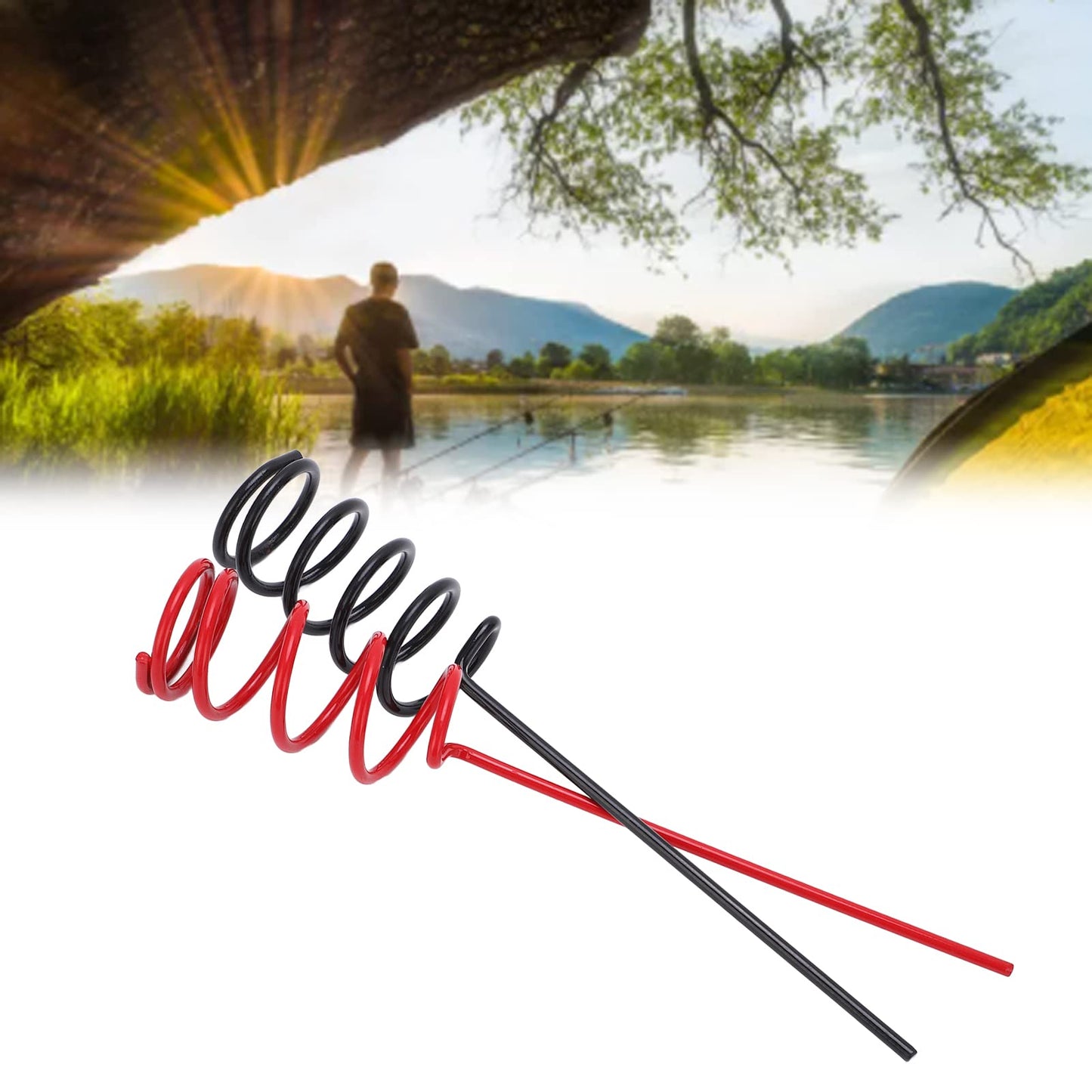 2Pcs Fishing Rod Holder,Heavy Duty Spiral Fishing Rod Ground Support Stand Holder Metal Fishing Tackles