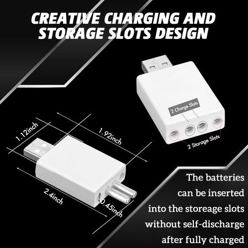 Copkim 8 Pcs Fishing Bobbers Battery Rechargeable and 2 Pcs Float Battery Charger Lighted up Night Bobber Batteries Night Fishing Accessories Tackles(White,Cr425,4 Hole)