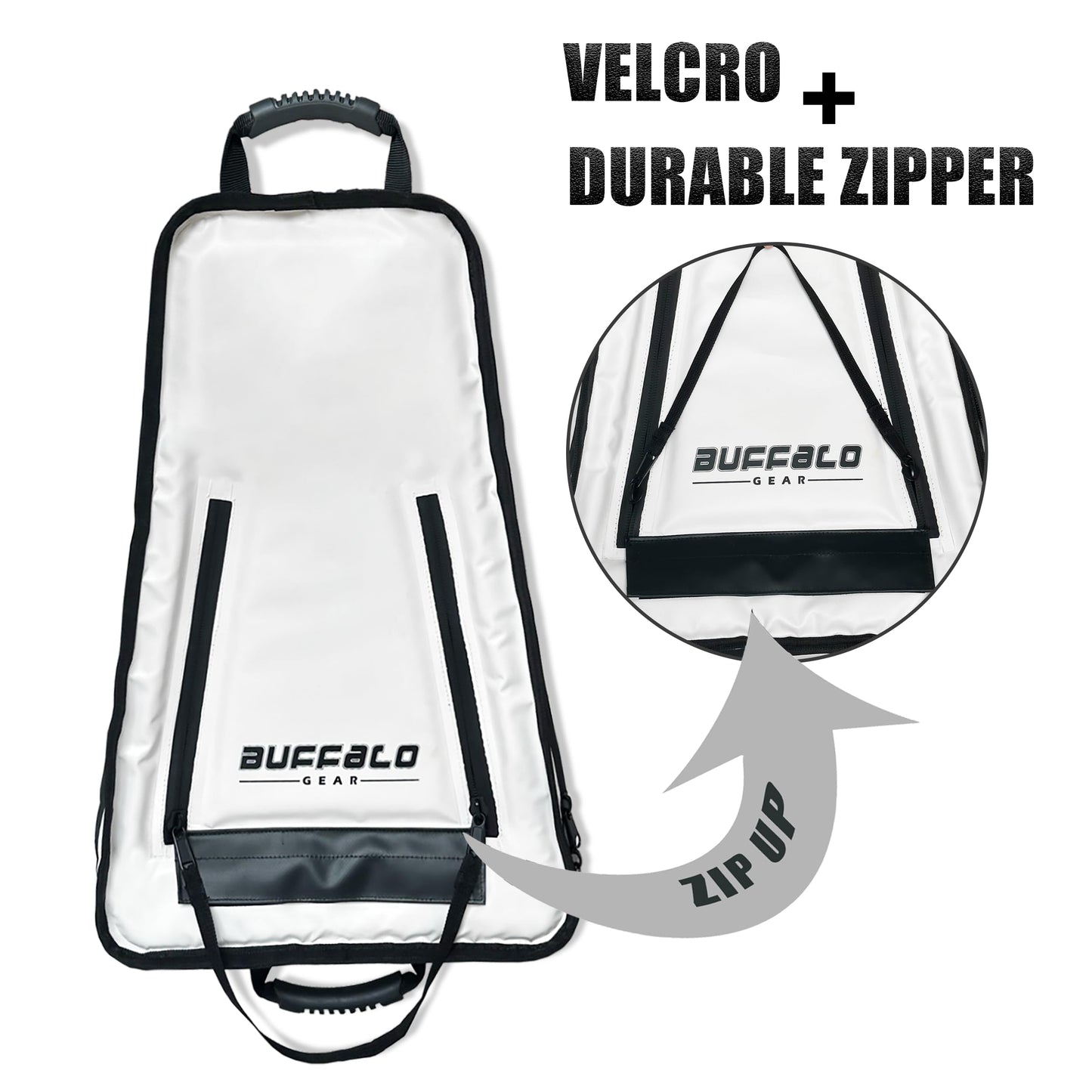 Buffalo Gear Kayak Fish Cooler Bag, 25in Portable Kayak Cooler for Caught Fish,Leak Proof Kayak Fishing Kill Bags with Shoulder Strap