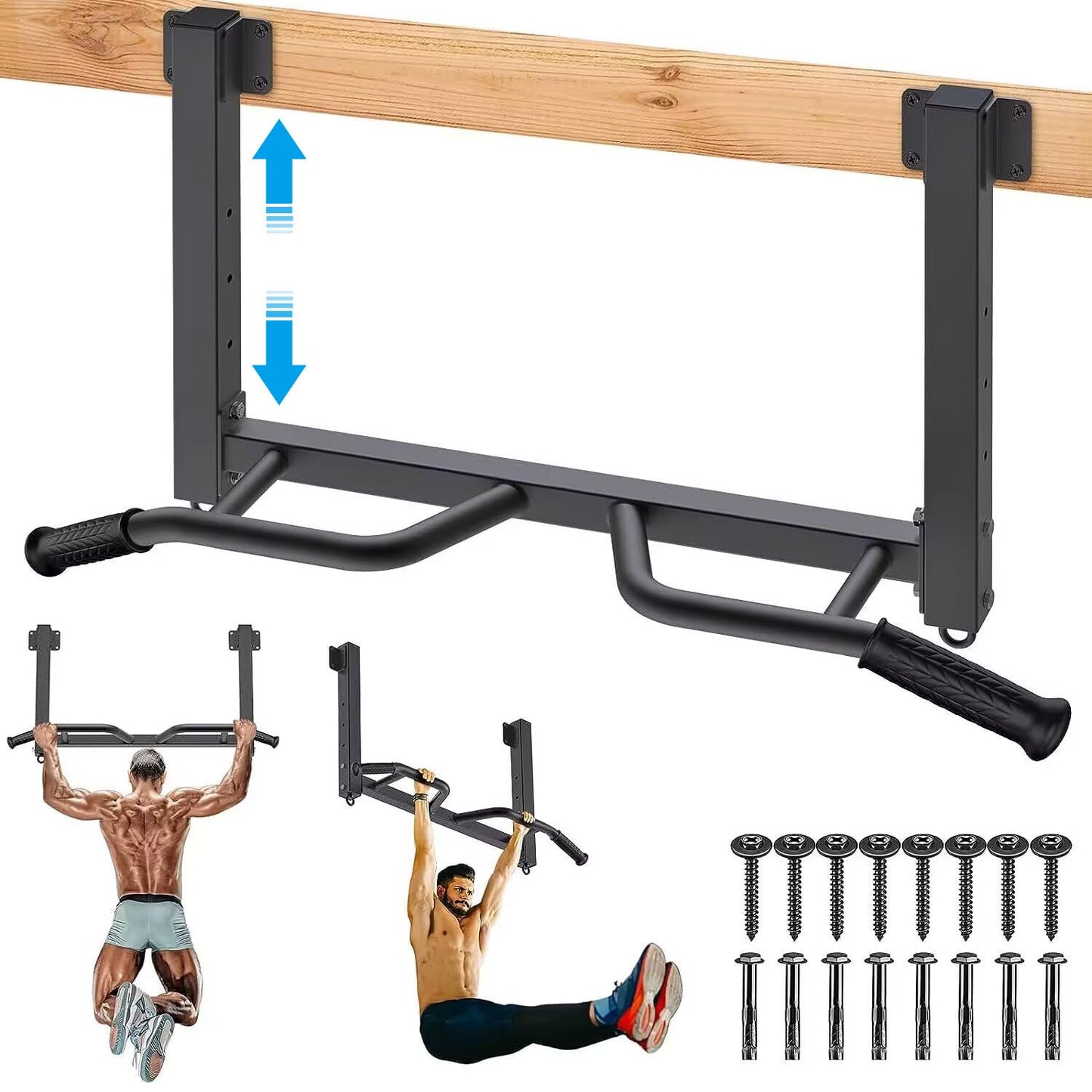 Kipika Pull Up Bands & Dip Belt with Weight Plate Holder - Durable, Adjustable Home Gym Equipment