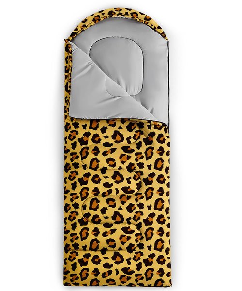 BSNTHO Leopard Printed Camping Sleeping Bags,3 Season Warm & Cool Weather,Lightweight,Waterproof Sleeping Bags for Adults & Kids,Traveling,and Outdoors,Camping Gear Equipment,31x90inch