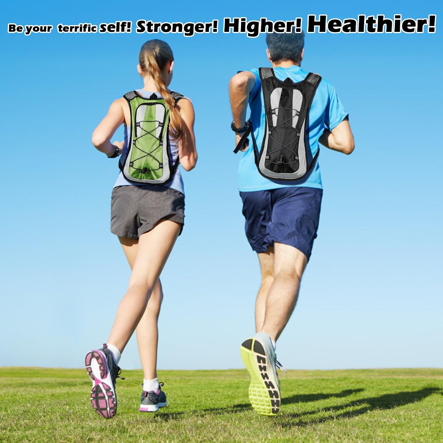 Hydration Pack Backpack, Insulated Water Backpack with 2L Bladder, Suitable for Hiking, Cycling, Running, Camping, Rock Climbing and Other Outdoor Activities (Black)