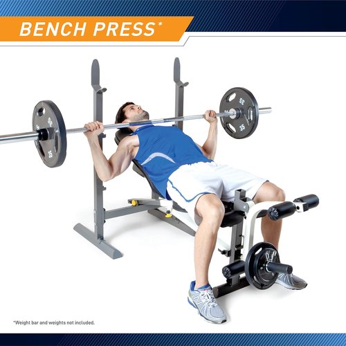 Marcy MWB-20100 Folding Weight Bench with Incline – Compact & Easy Storage