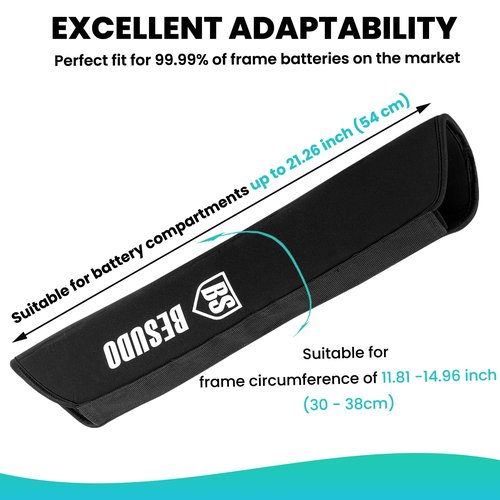 Besudo E-Bike Battery Protective Cover - 30-38cm Circumference, Protection for E-Bike Batteries