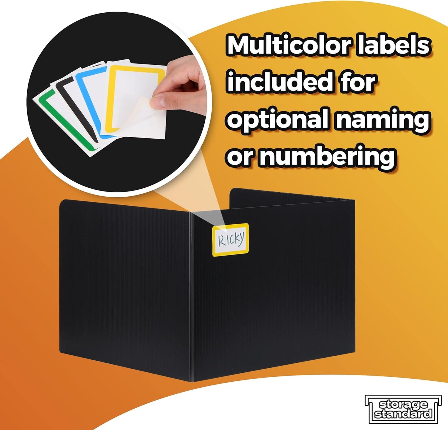 22-Pack Desk Dividers for Students - Durable & Waterproof Plastic Study Carrel Divider, Classroom Folders Teacher Supplies, Easy-to-Clean Plastic Privacy Shield Folder Boards for Student Desks, Black